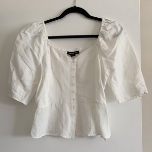 Something Navy Sweetheart Peasant Blouse